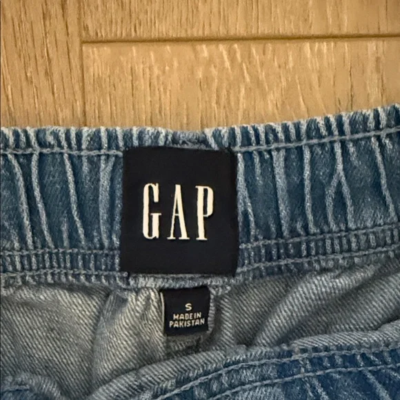 GAP Women's Medium Blue Straight-Leg Jeans with White Drawcord - Picture 2 of 5